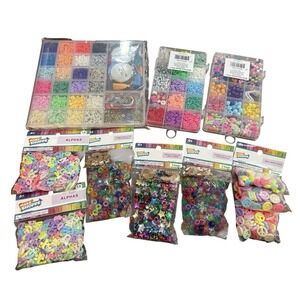 Huge Bead Lot Jewelry Making Supplies Alphabet Pony Spacer Charms Craft Sets